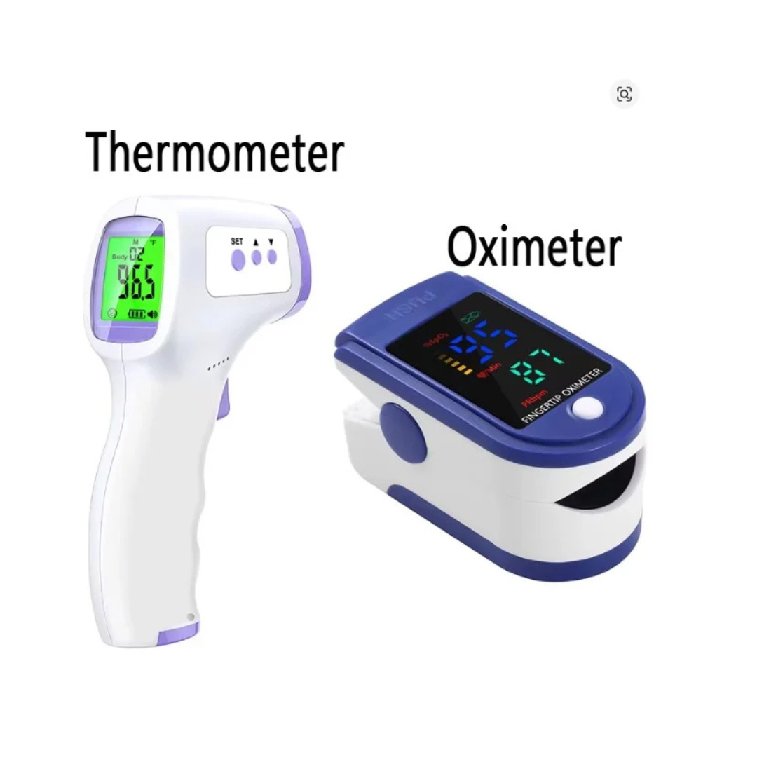 Digital Infrared Thermometer & Finger Pulse Oximeter – Non-Contact Fever Scanner + Blood Oxygen Monitor - Image 2